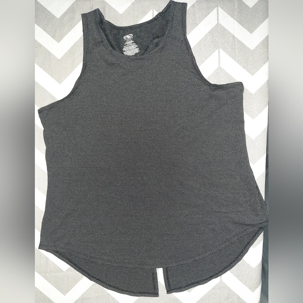 Set of Three Tank Tops in Black, Purple, and Black With Gray Size Large - Picture 3 of 7